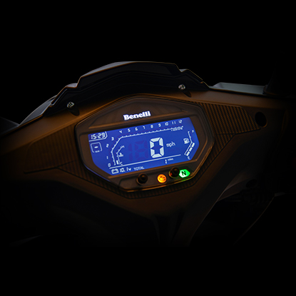 All the information you require is available with R18i fully digital meter display.